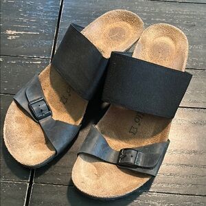 Papillio Black and Tan Sandals